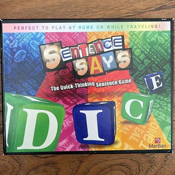 Sentence Says.  The quick thinking sentence game.  By MarBan.  Educational. - Picture 1 of 4
